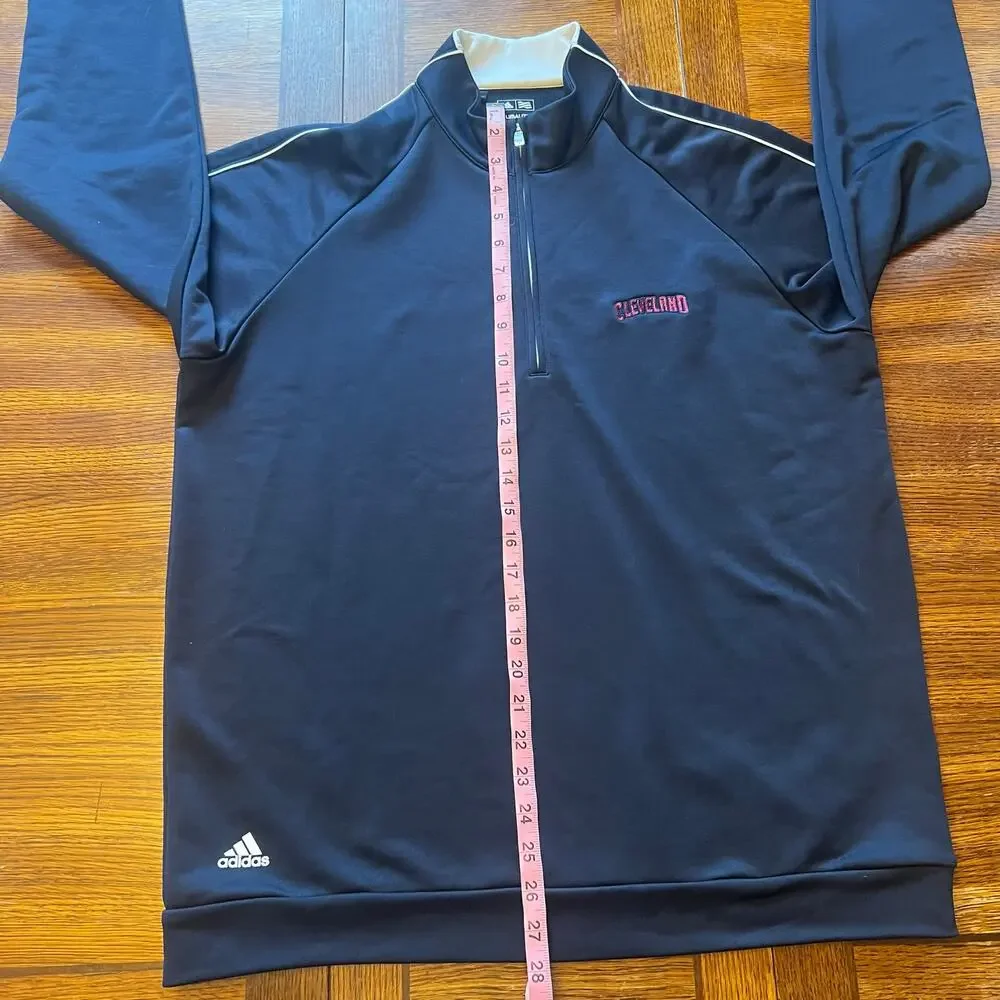 ADIDAS Climalite 🏀Cleveland Cavaliers Pullover 1/4 Zip M Navy Blue Golf - Picture 8 of 16